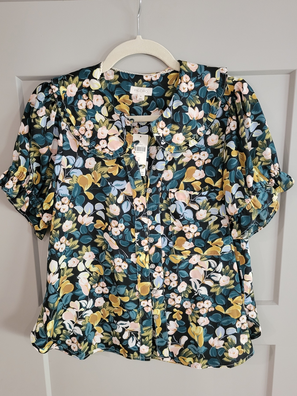 NWT Anthropologie Pilcro The Keira Floral Blouse Medium